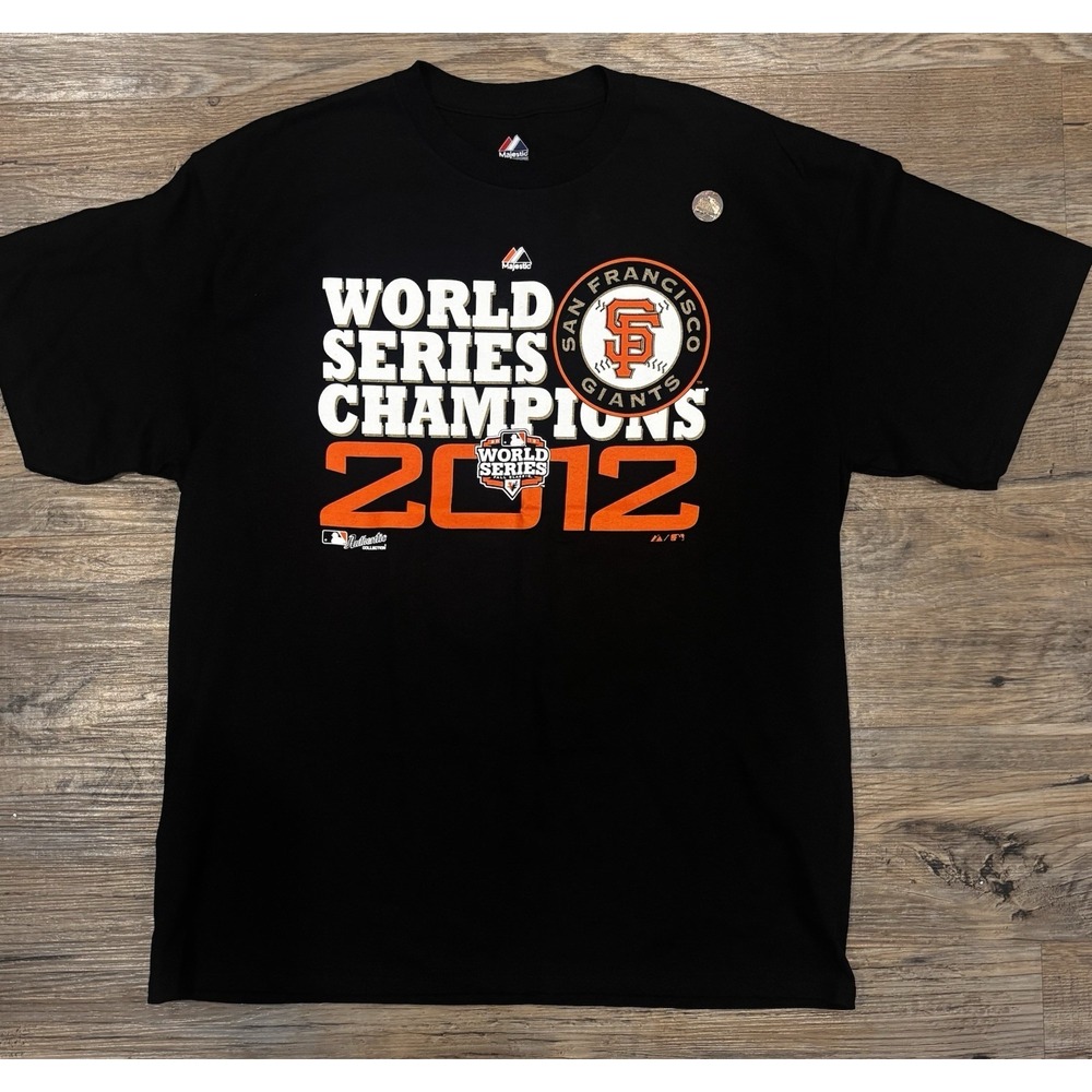 NWOT VNTG Magestic 2012 World Series Champs San Francisco Giants Tee Adult XL - Picture 13 of 13